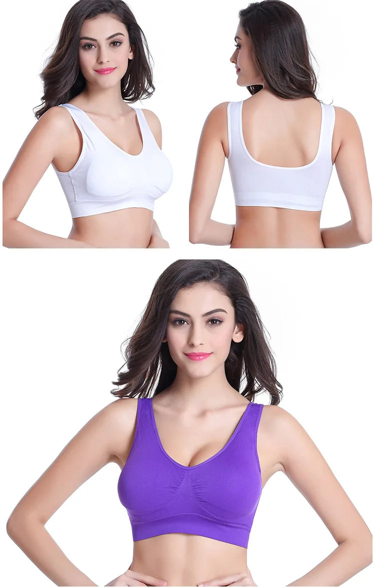 Women’s Padded Sports Bra – Push-Up Yoga & Gym Crop Top
