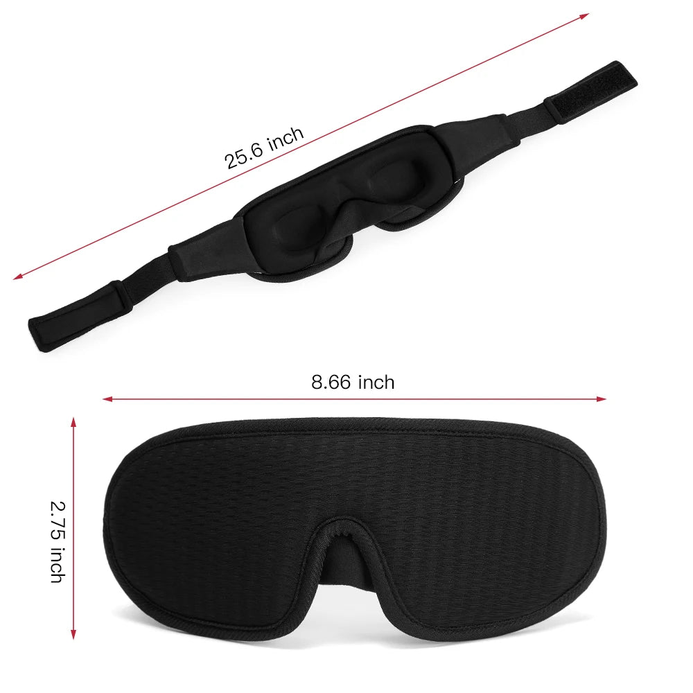 3D Sleep Mask – Soft Padded Eye Shade Blindfold