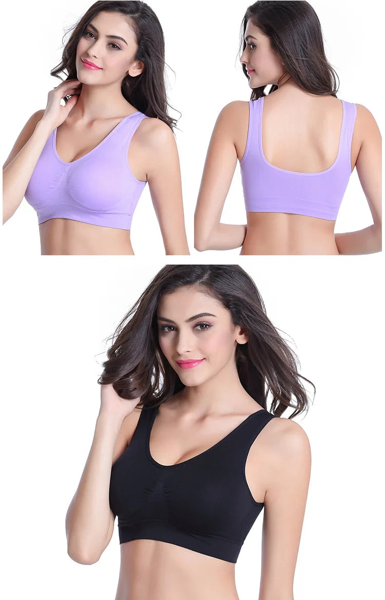 Women’s Padded Sports Bra – Push-Up Yoga & Gym Crop Top
