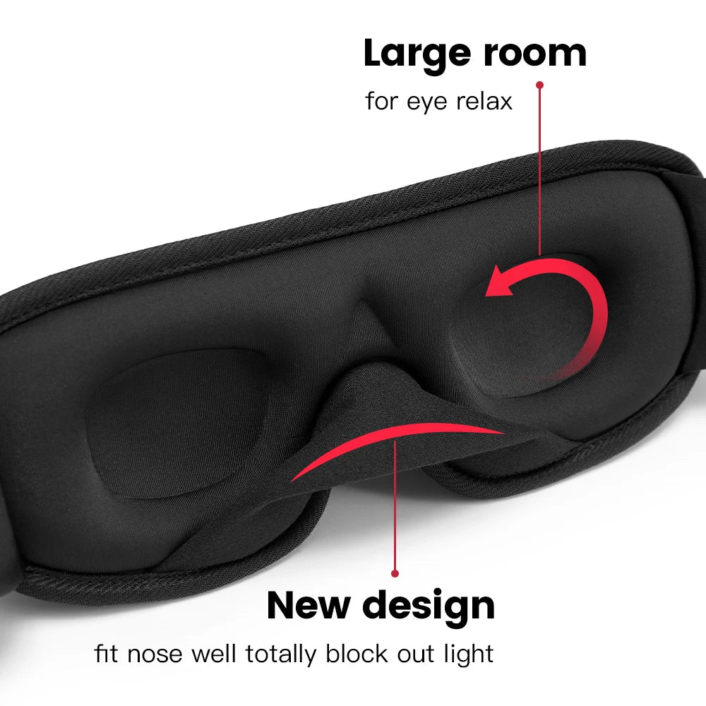 3D Sleep Mask – Soft Padded Eye Shade Blindfold