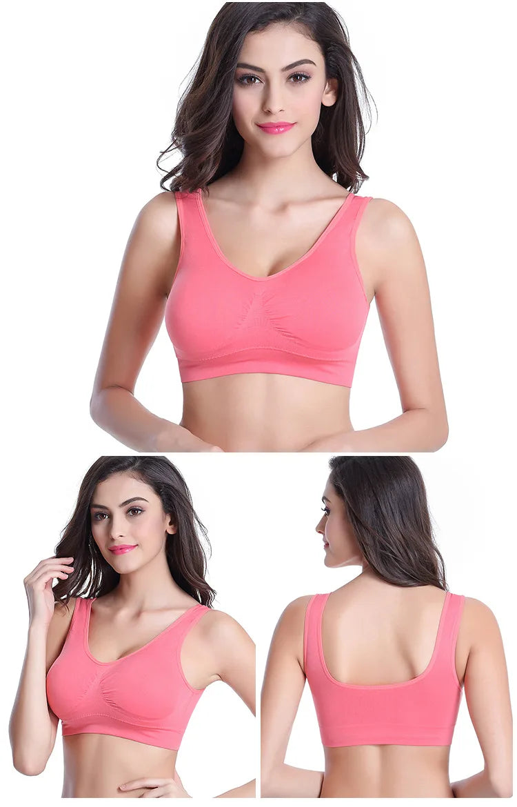 Women’s Padded Sports Bra – Push-Up Yoga & Gym Crop Top
