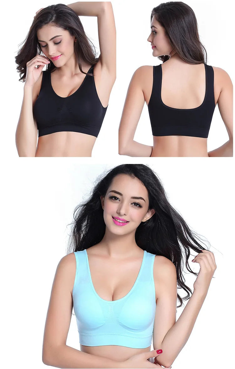Women’s Padded Sports Bra – Push-Up Yoga & Gym Crop Top