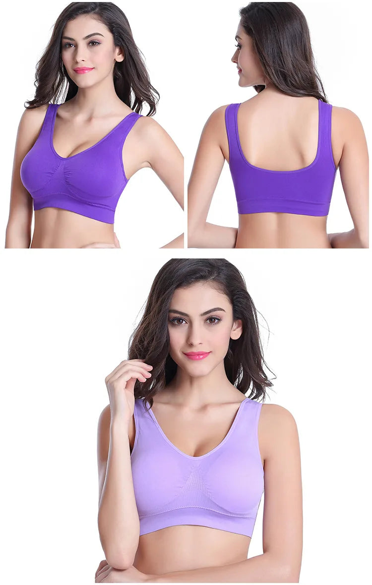 Women’s Padded Sports Bra – Push-Up Yoga & Gym Crop Top