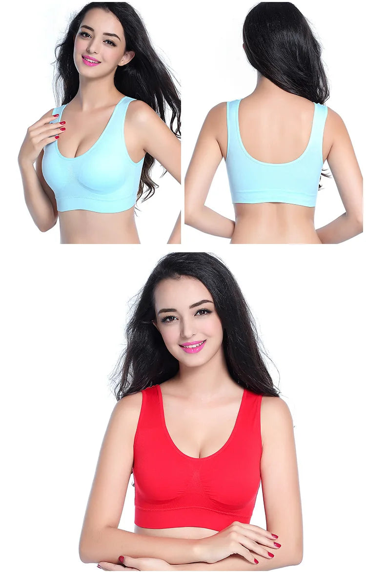 Women’s Padded Sports Bra – Push-Up Yoga & Gym Crop Top