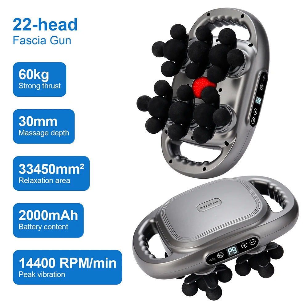 42-Head Fascia Gun – High-Frequency Muscle Massager