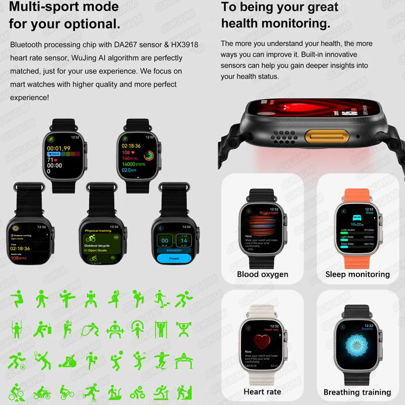 DT Ultra 3 Smartwatch – AMOLED, AI ChatGPT, Sport & Multimedia