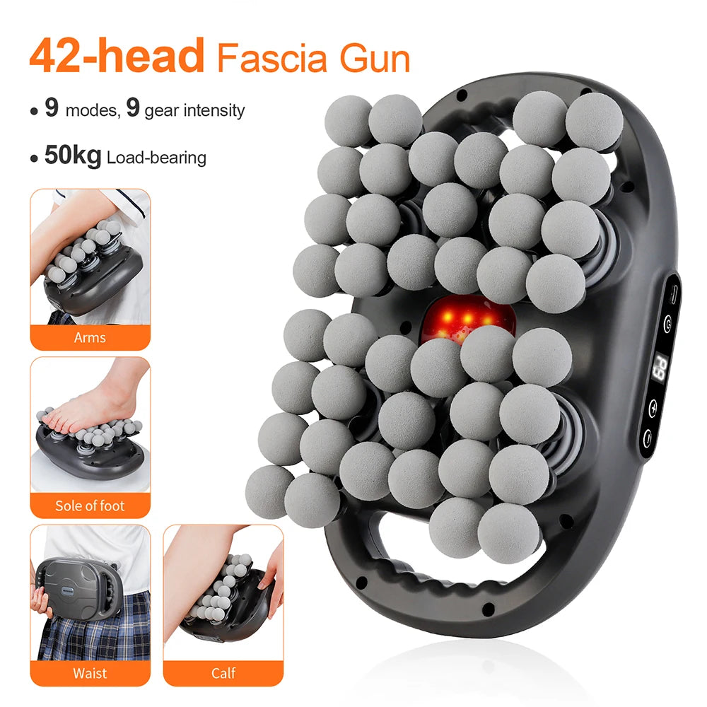 42-Head Fascia Gun – High-Frequency Muscle Massager