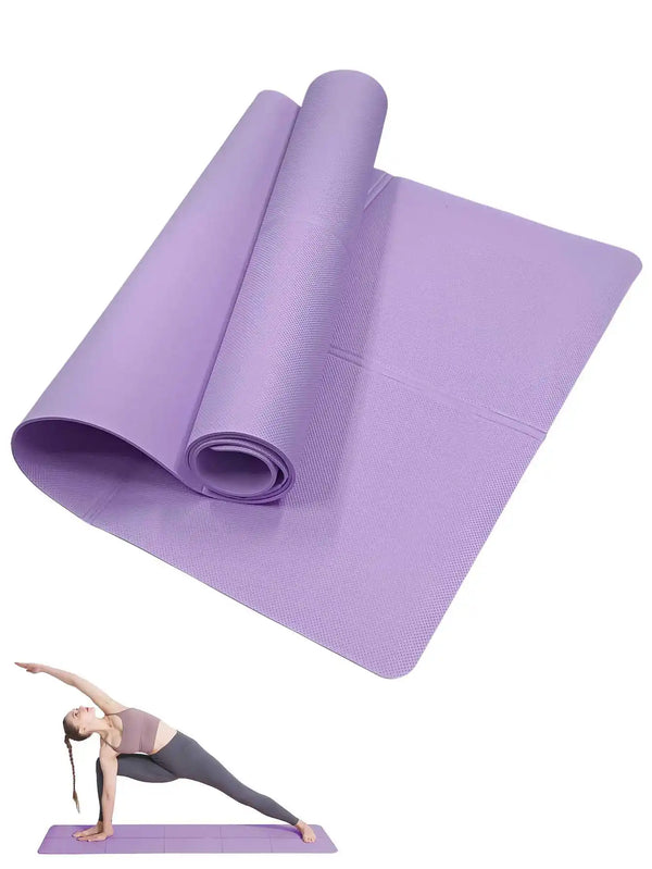 Non-Slip Yoga & Pilates Mat – 3/4/6mm Fitness Cushion