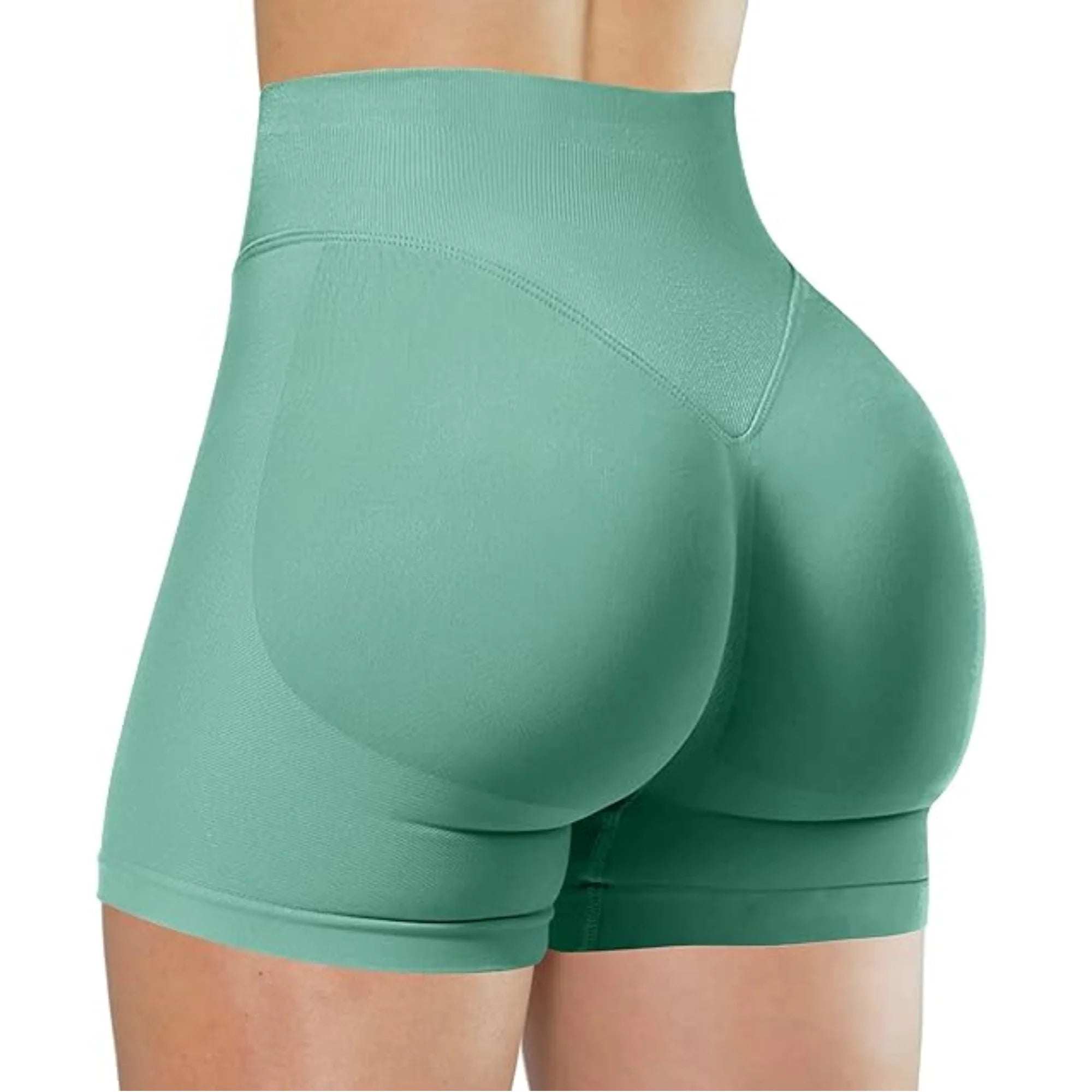 Women’s High-Waist Summer Yoga Shorts – Solid Color Fitness Leggings
