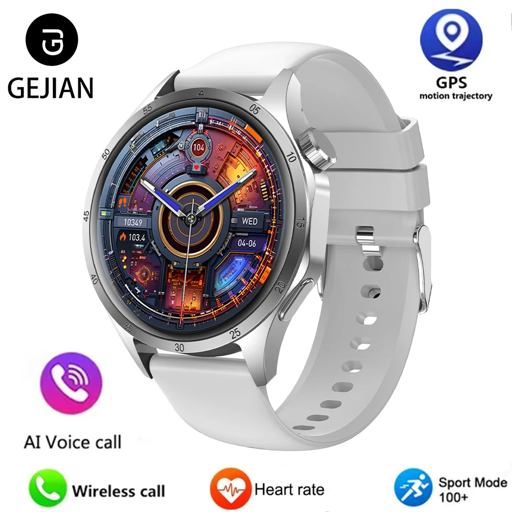 2025 Men’s Smartwatch – AMOLED GPS Bluetooth NFC Waterproof