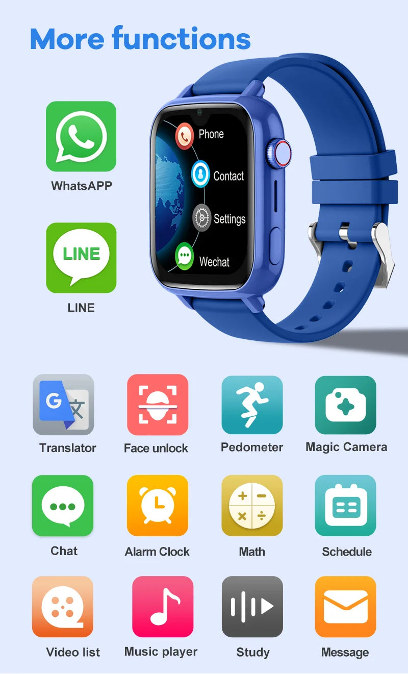 4G Kids Smartwatch – GPS, Video Call & SOS Tracker