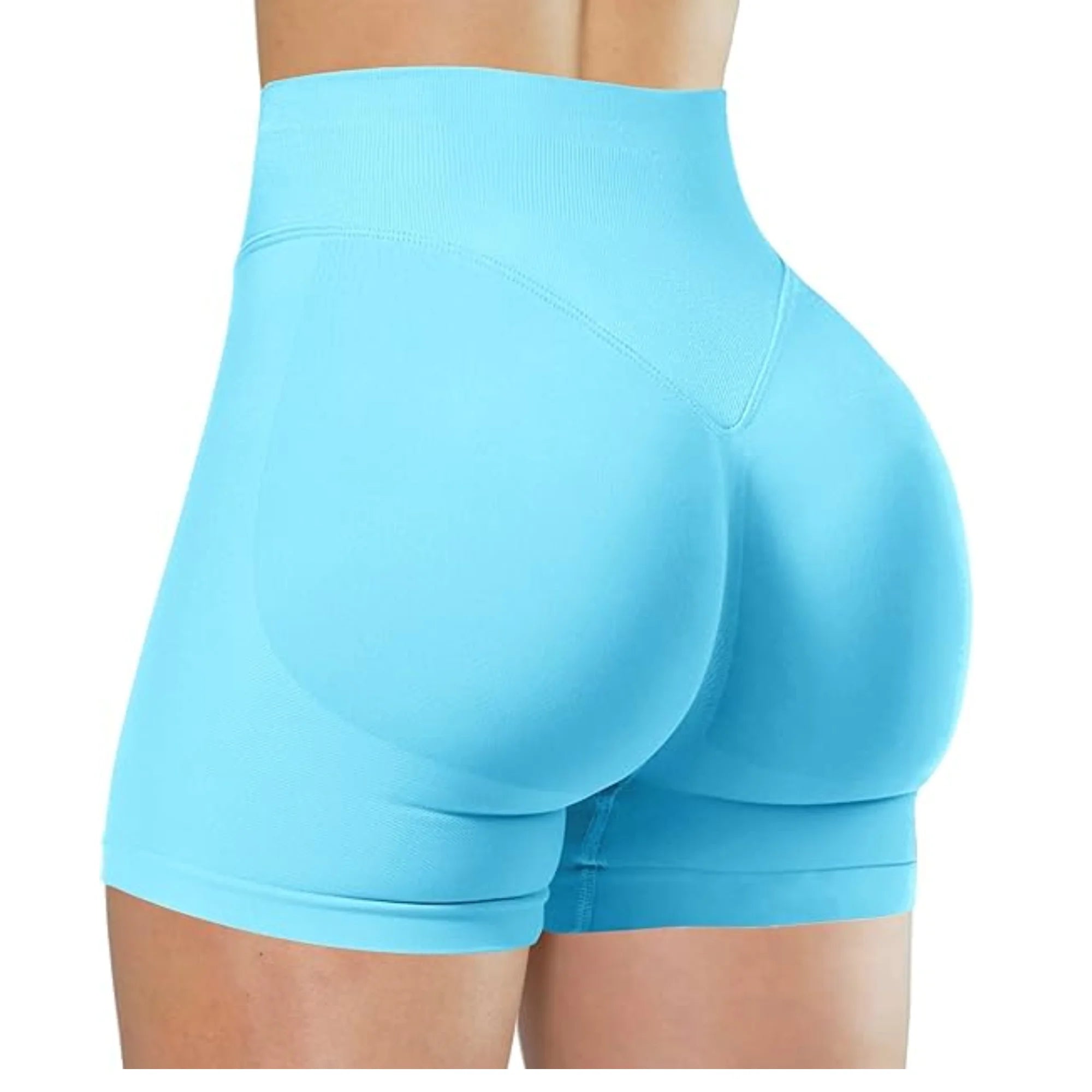 Women’s High-Waist Summer Yoga Shorts – Solid Color Fitness Leggings