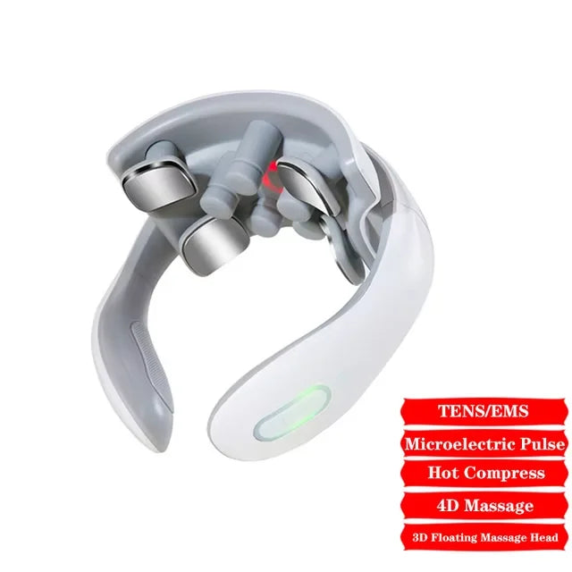 Rechargeable Vibration Neck Massager – Pulse & Hot Compress