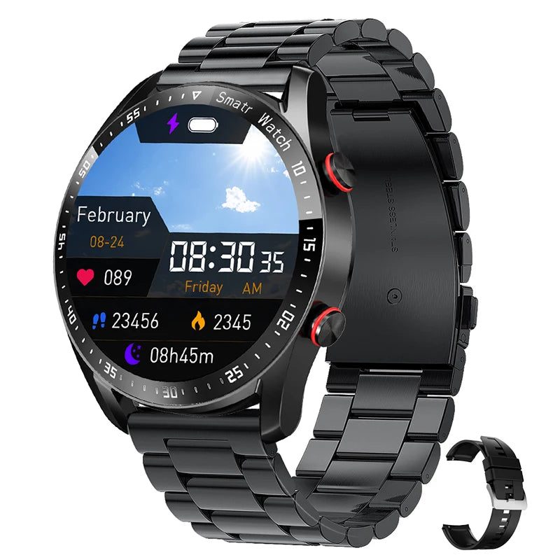 ECG+PPG Bluetooth Smartwatch – Men’s Health & Sports Tracker