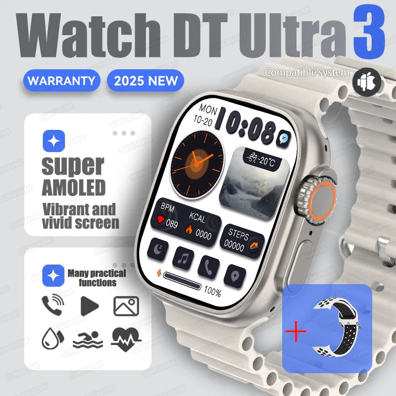 DT Ultra 3 Smartwatch – AMOLED, AI ChatGPT, Sport & Multimedia