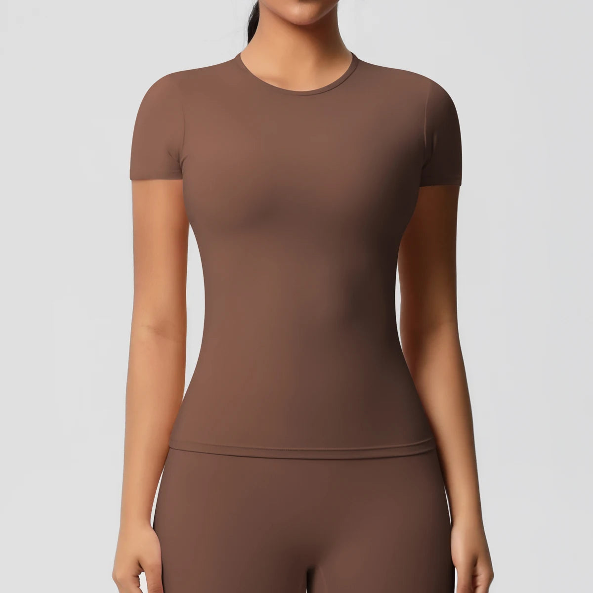 Women’s High-Elastic Dry Fit Sports Top – Gym & Outdoor Fitness Tee