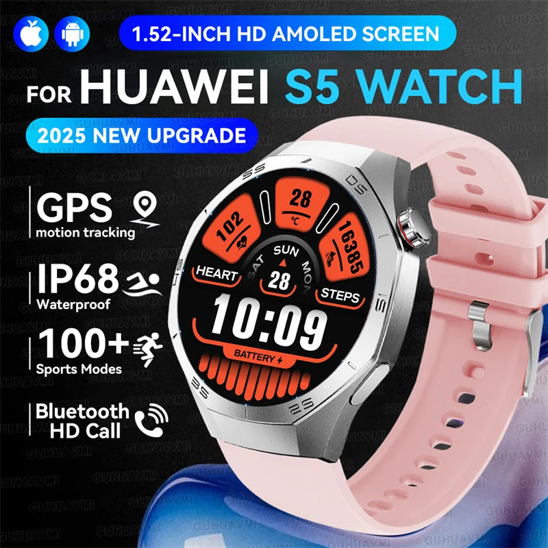 GT5 Pro Smartwatch – HD AMOLED GPS Heart Rate Tracker