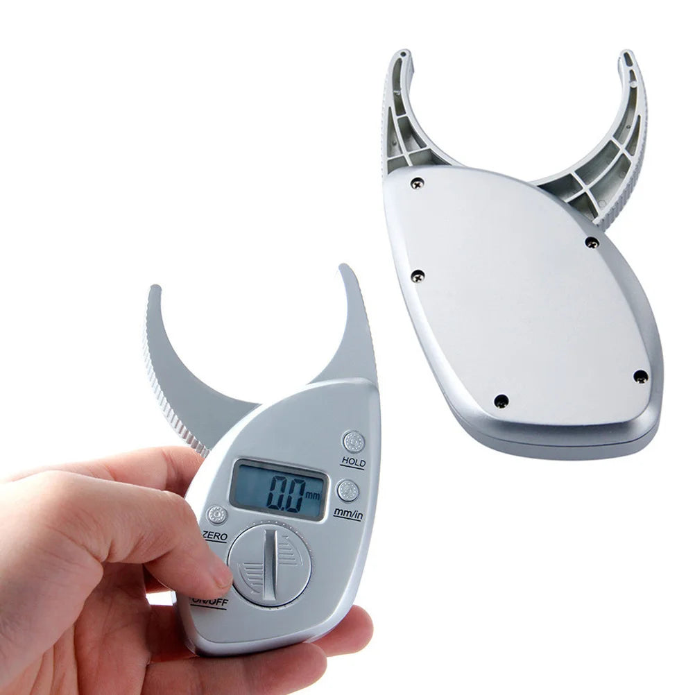 Silver Clamp Skin Caliper – Portable Body Fat Analyzer