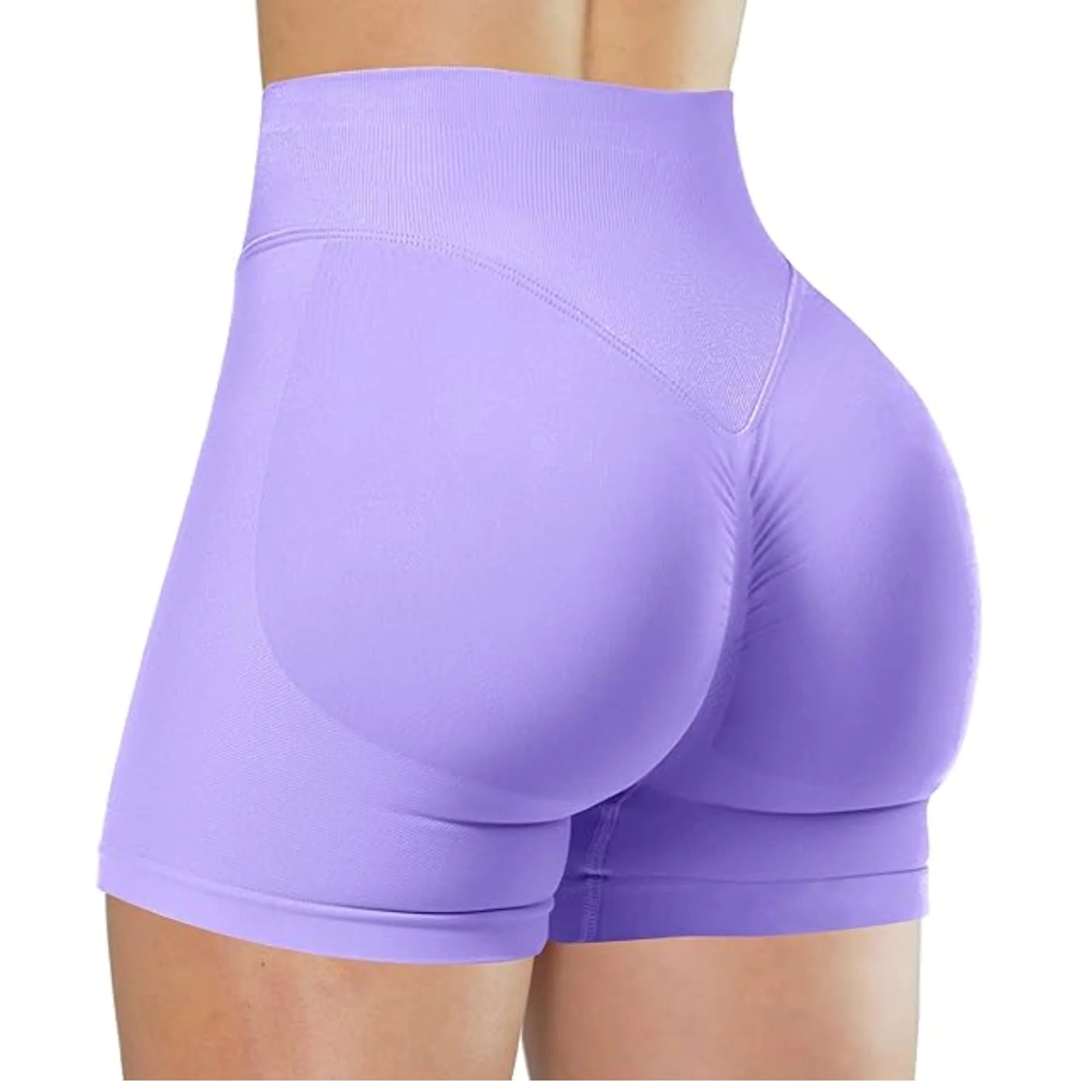 Women’s High-Waist Summer Yoga Shorts – Solid Color Fitness Leggings