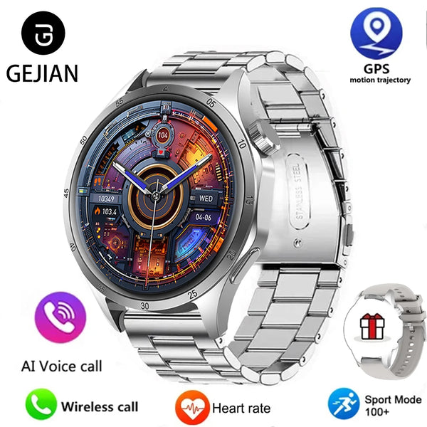 2025 Men’s Smartwatch – AMOLED GPS Bluetooth NFC Waterproof