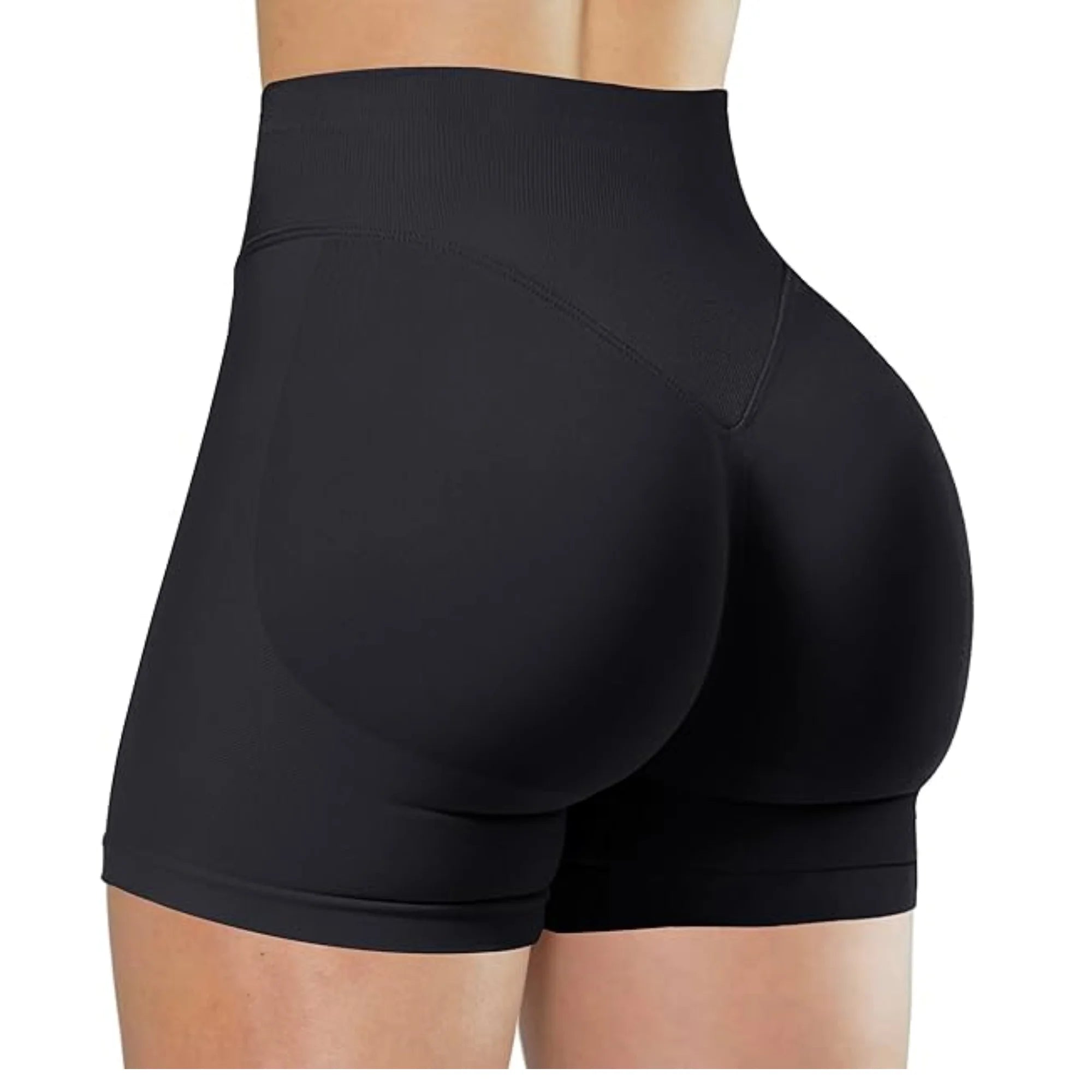 Women’s High-Waist Summer Yoga Shorts – Solid Color Fitness Leggings