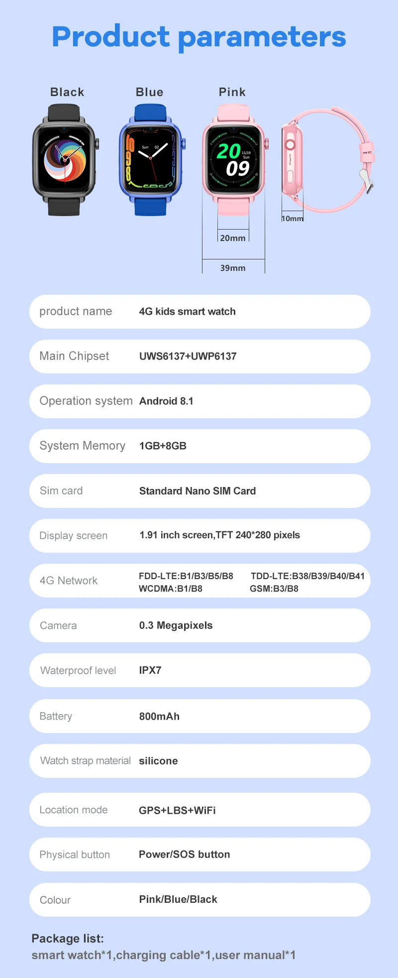 4G Kids Smartwatch – GPS, Video Call & SOS Tracker