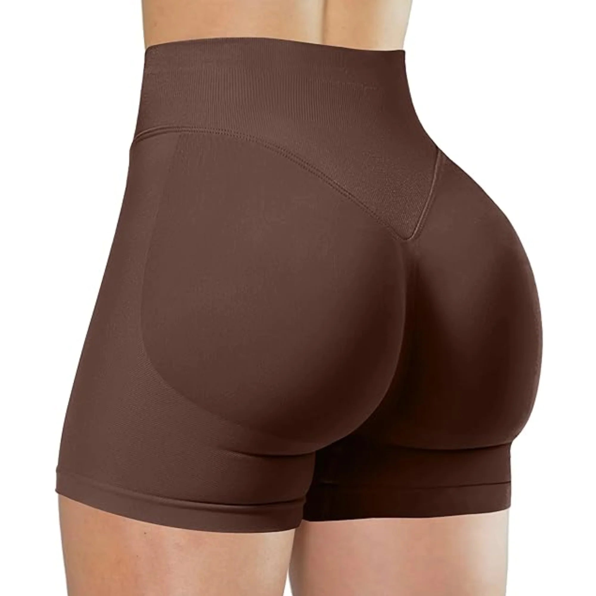 Women’s High-Waist Summer Yoga Shorts – Solid Color Fitness Leggings
