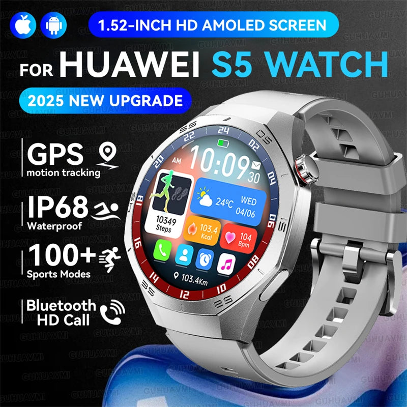 GT5 Pro Smartwatch – HD AMOLED GPS Heart Rate Tracker