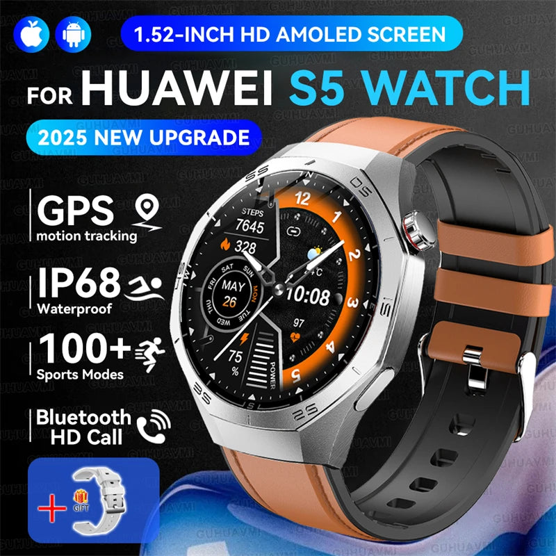 GT5 Pro Smartwatch – HD AMOLED GPS Heart Rate Tracker