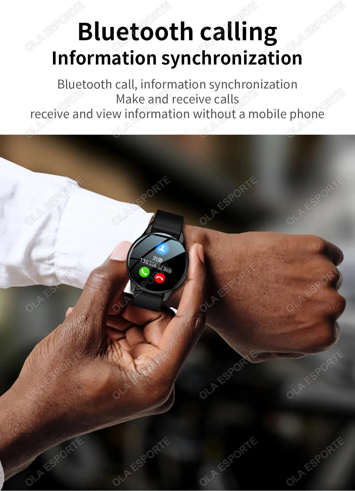 Bluetooth Smartwatch – Heart Rate & Blood Pressure Monitor for Men & Women