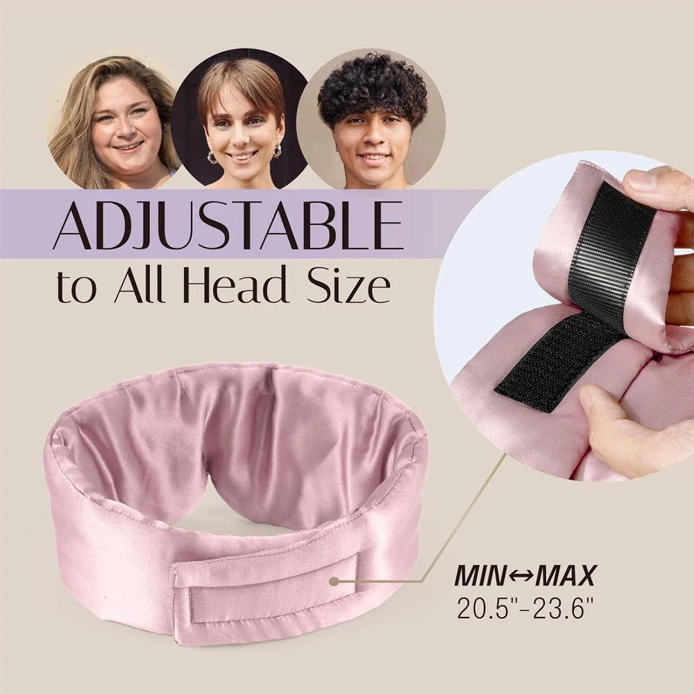 100% Mulberry Silk Sleeping Mask – Soft Padded Eye Mask
