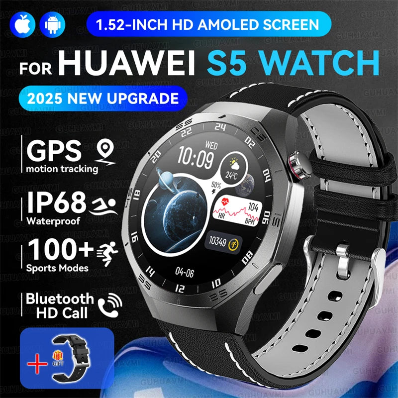 GT5 Pro Smartwatch – HD AMOLED GPS Heart Rate Tracker