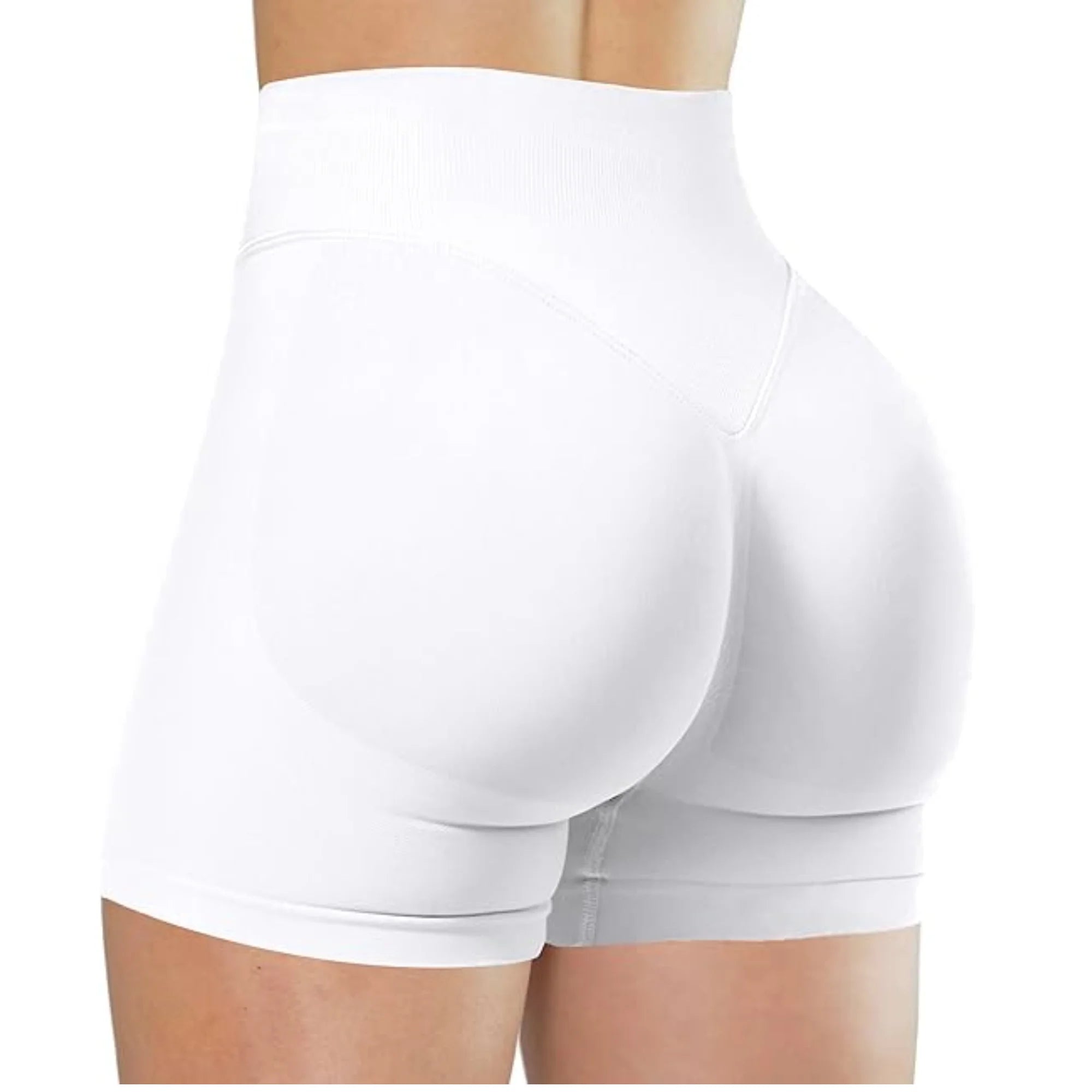 Women’s High-Waist Summer Yoga Shorts – Solid Color Fitness Leggings