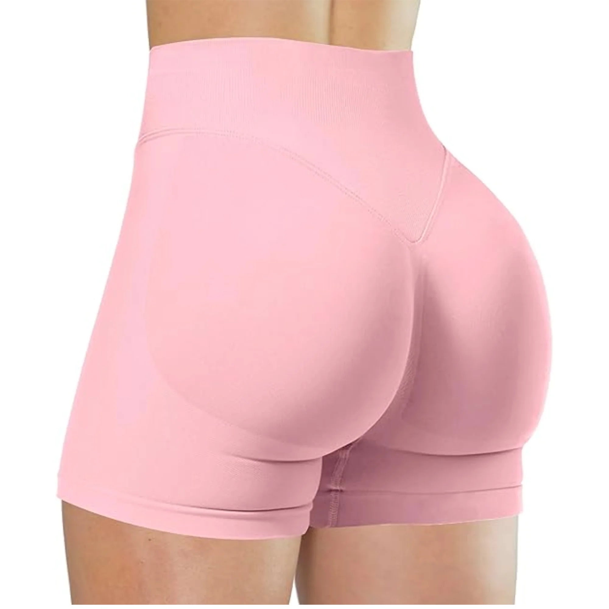 Women’s High-Waist Summer Yoga Shorts – Solid Color Fitness Leggings
