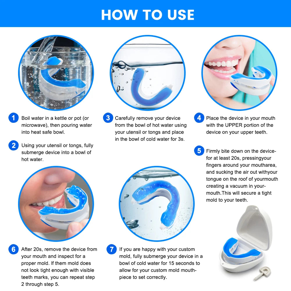 Silicone Anti-Snore Mouth Guard – Sleep & Apnea Aid