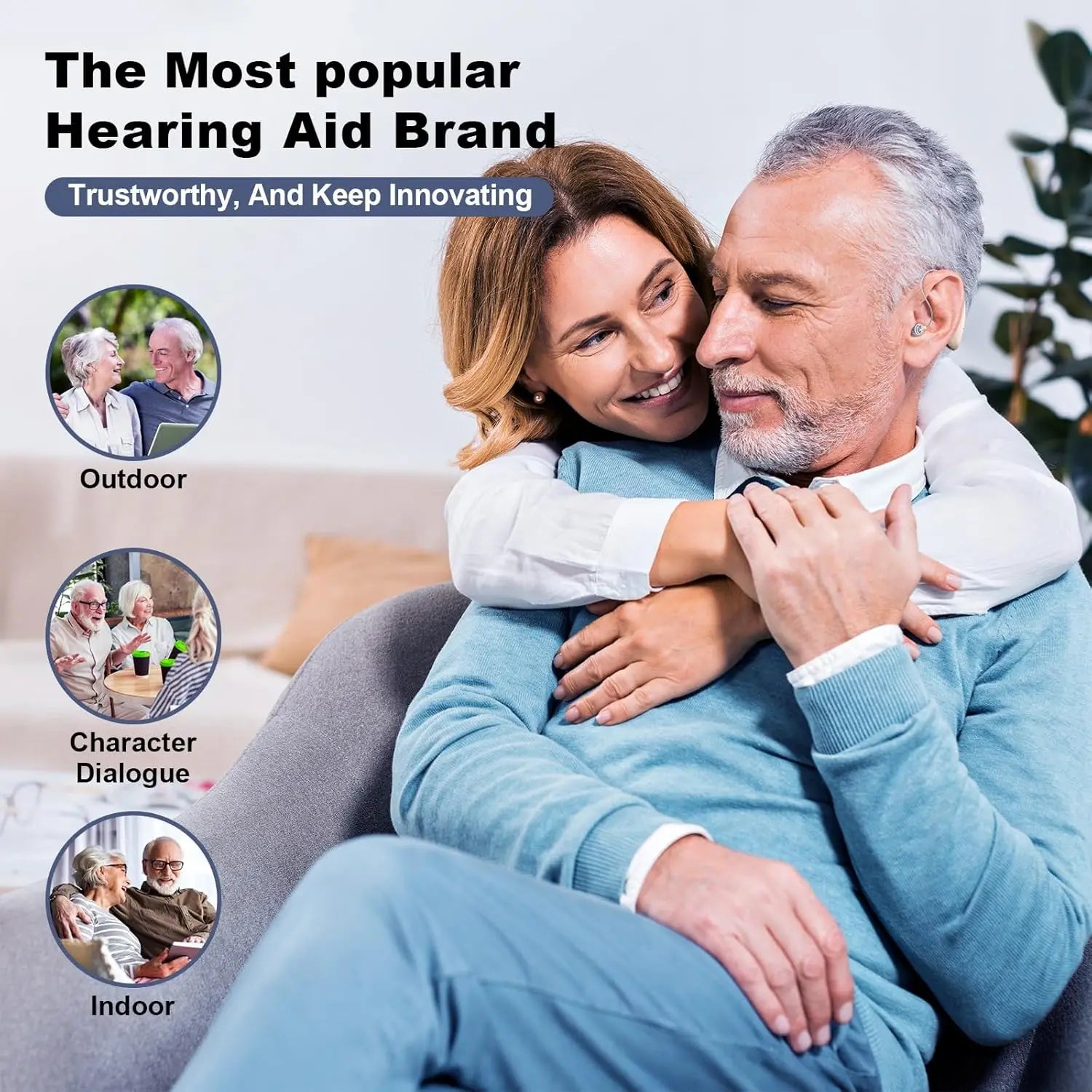 Rechargeable BTE Hearing Aid – Noise-Cancelling Sound Amplifier