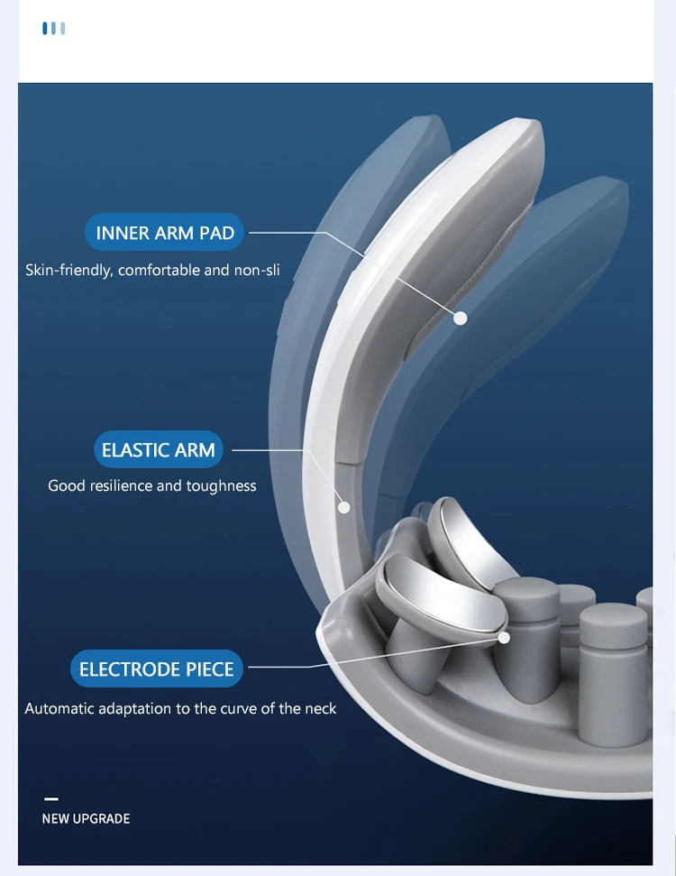 Rechargeable Vibration Neck Massager – Pulse & Hot Compress