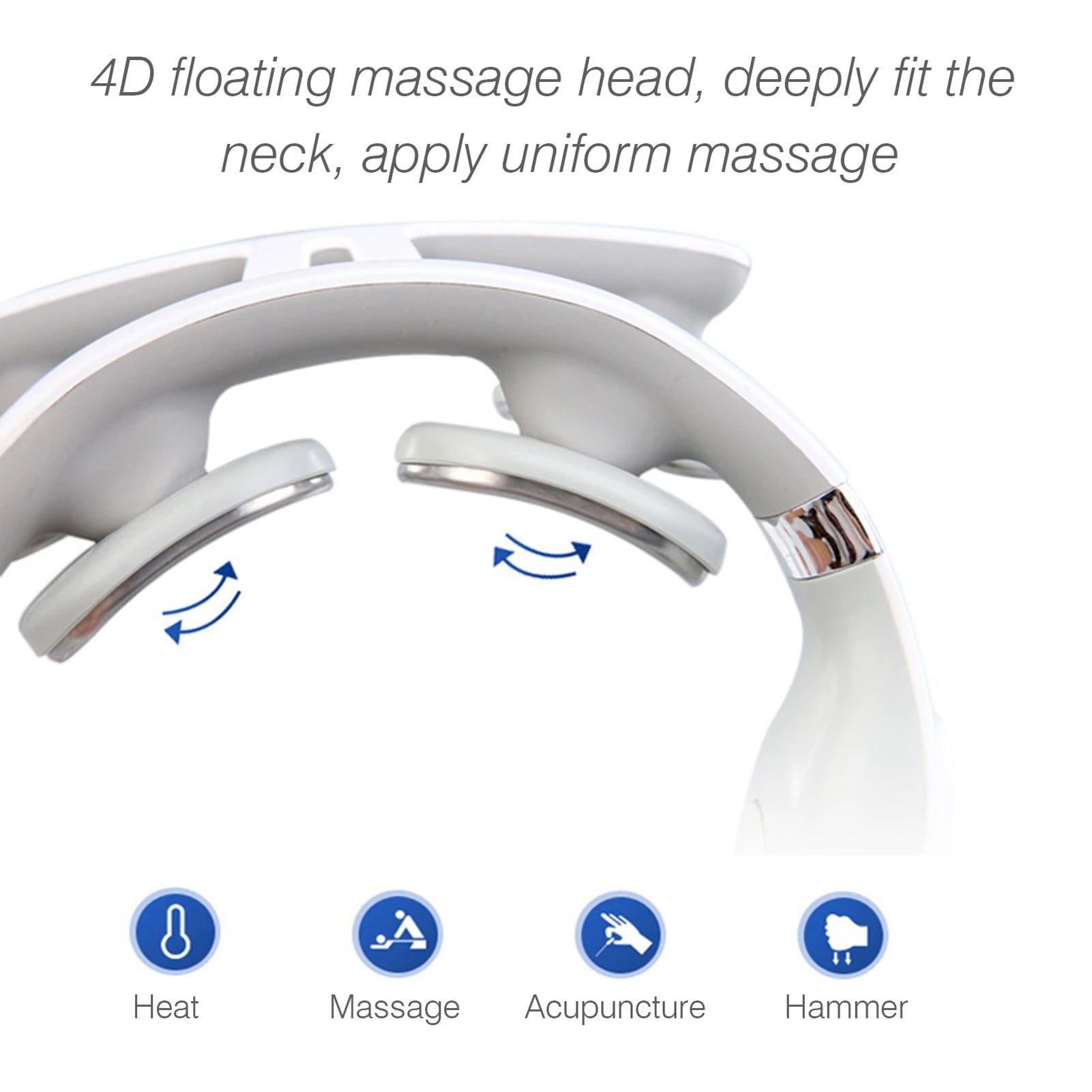 4-Head Neck Massage Machine – Heating & Vibration Cervical Spine Massager