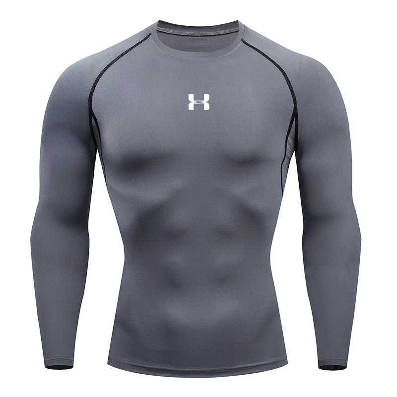 Men’s Compression Long-Sleeve T-Shirt – Gym & Running Top