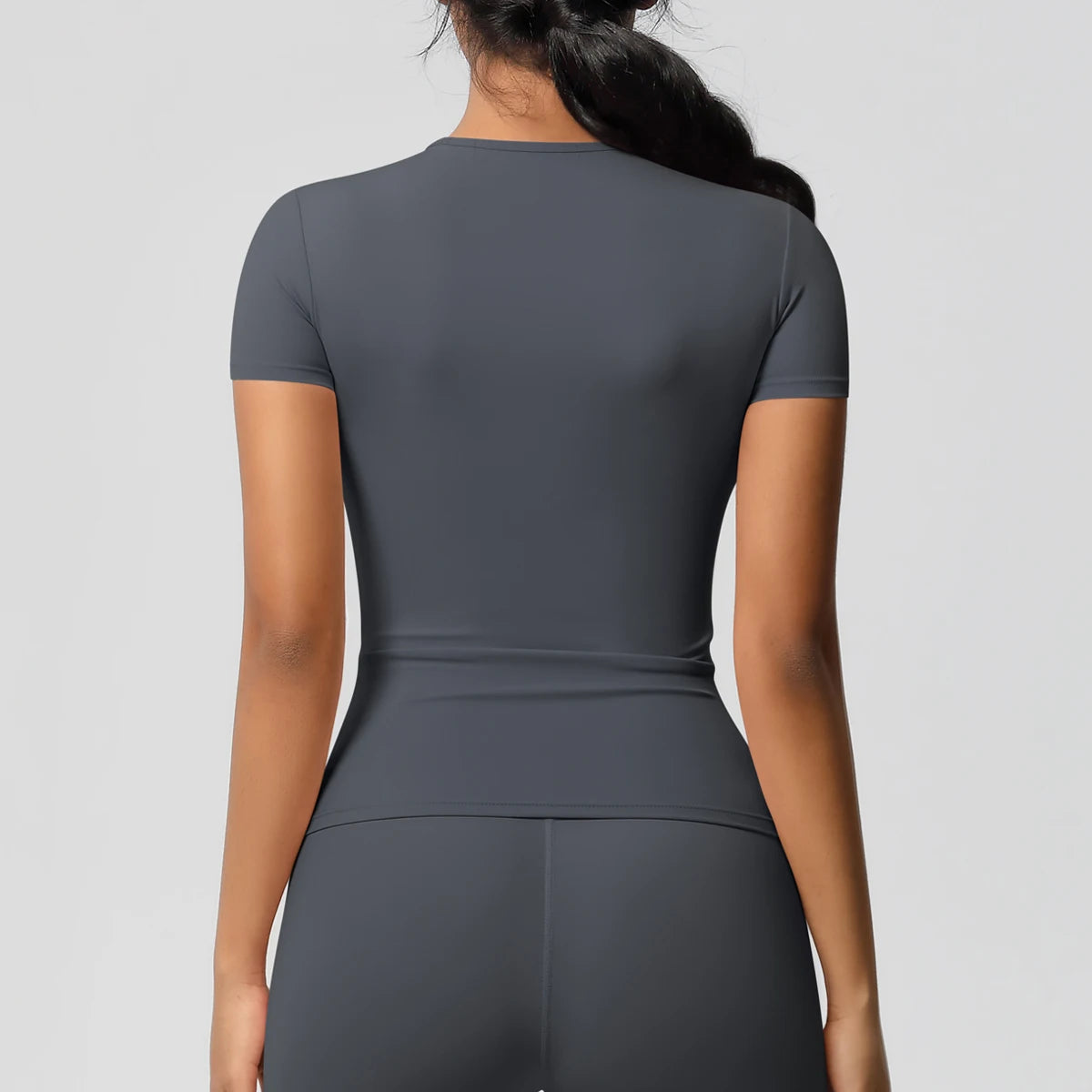 Women’s High-Elastic Dry Fit Sports Top – Gym & Outdoor Fitness Tee