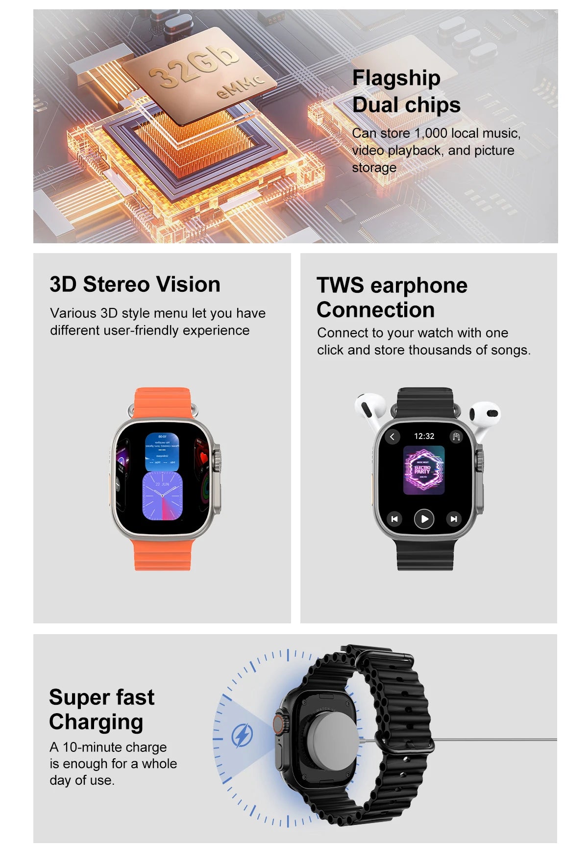 DT Ultra 3 Smartwatch – AMOLED, AI ChatGPT, Sport & Multimedia