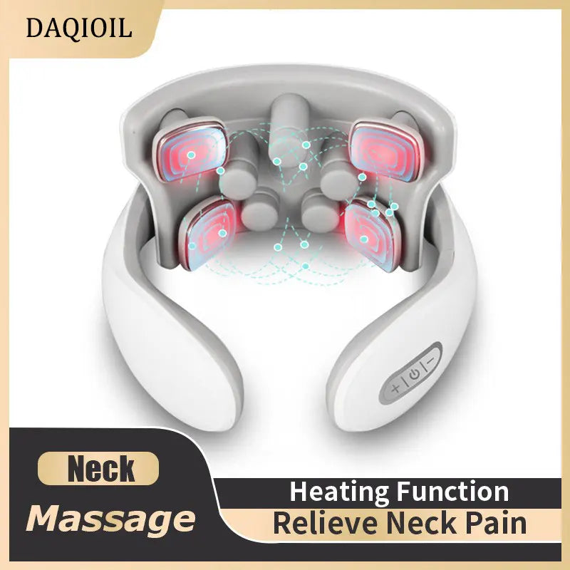 Rechargeable Vibration Neck Massager – Pulse & Hot Compress