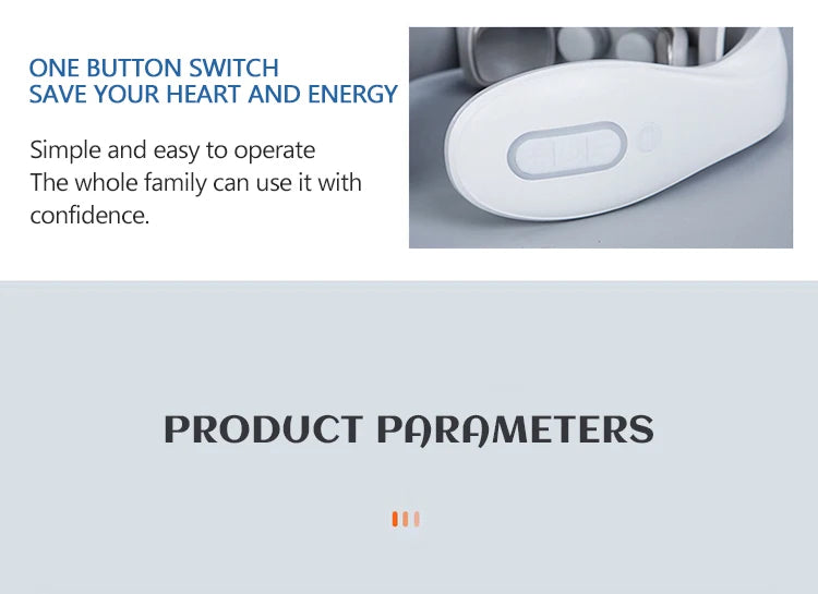 Rechargeable Vibration Neck Massager – Pulse & Hot Compress