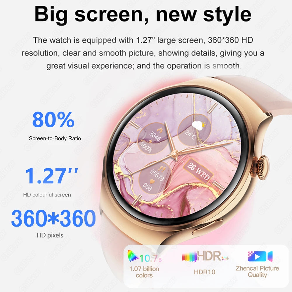 2025 Women’s Smartwatch 4 Mini – GPS, NFC & Heart Rate Tracker
