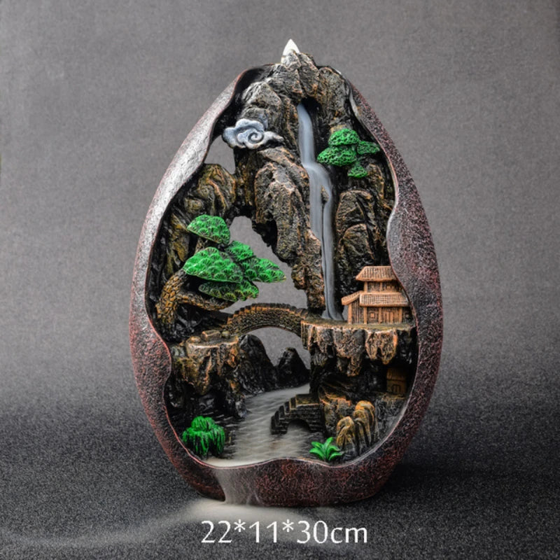Backflow Incense Burner – Smoke Waterfall Resin Censer