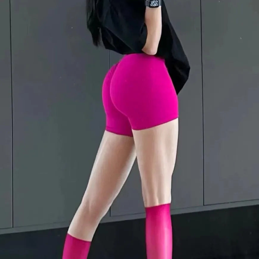 Seamless High-Waist Hip-Hugging Fitness Shorts – Peach Hip Style