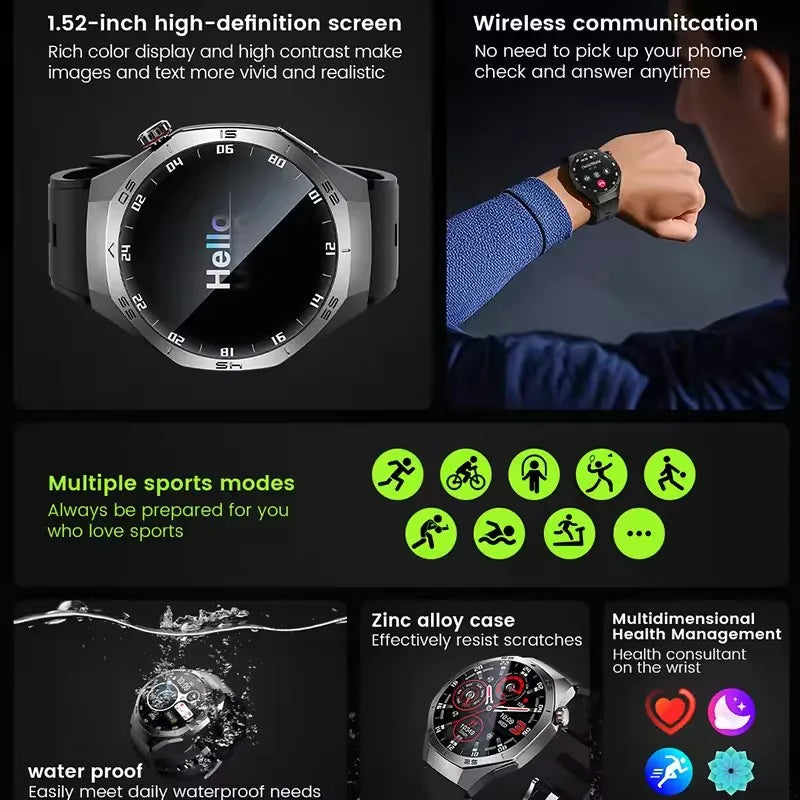 GT5 Pro Smartwatch – HD AMOLED GPS Heart Rate Tracker