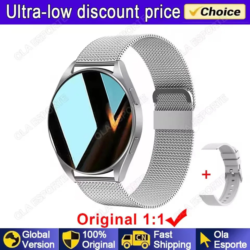 Bluetooth Smartwatch – Heart Rate & Blood Pressure Monitor for Men & Women
