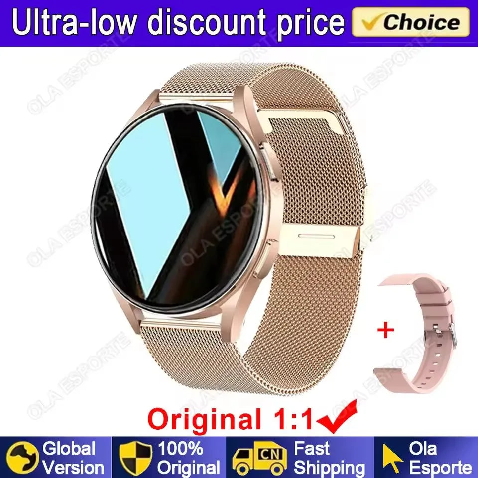Bluetooth Smartwatch – Heart Rate & Blood Pressure Monitor for Men & Women