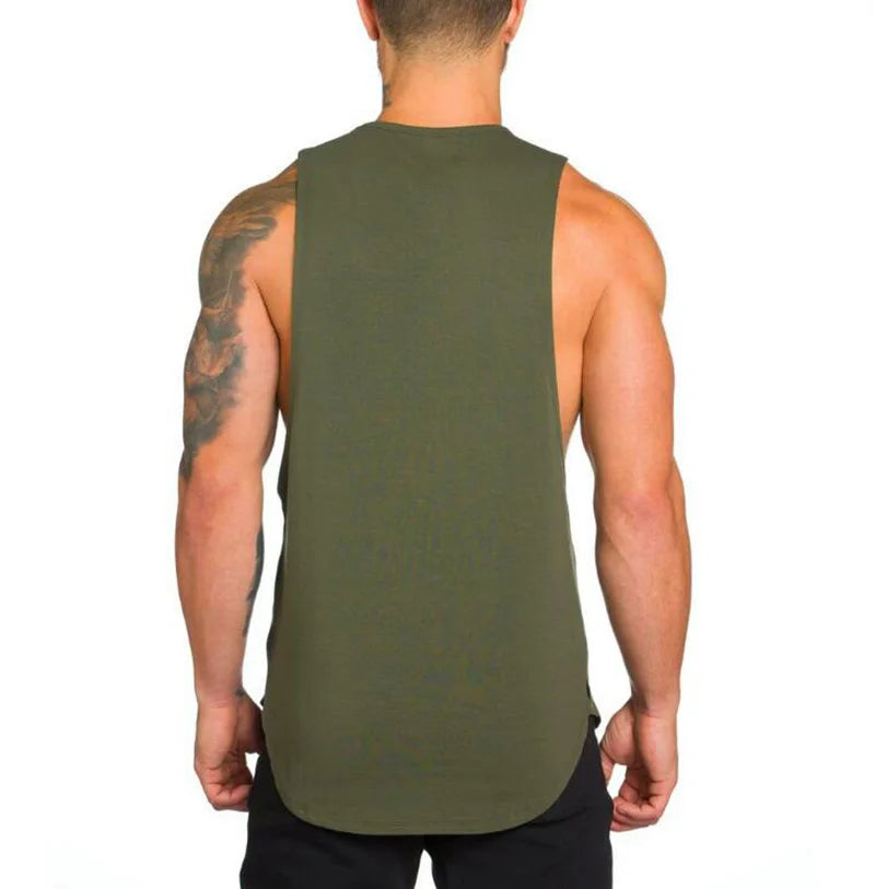 Men’s Cotton Muscle Tank – Sleeveless Gym & Running Top